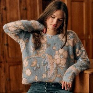 Sezane NWOT HÉLÈNE JUMPER Floral Print